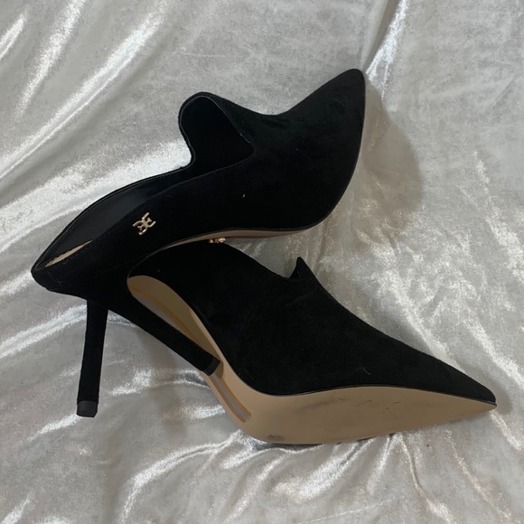 Sam Edelman black suede high heeled mules size 8 - Picture 11 of 11
